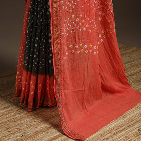 Kutch tie-dye cotton bandhani saree with blouse piece 48