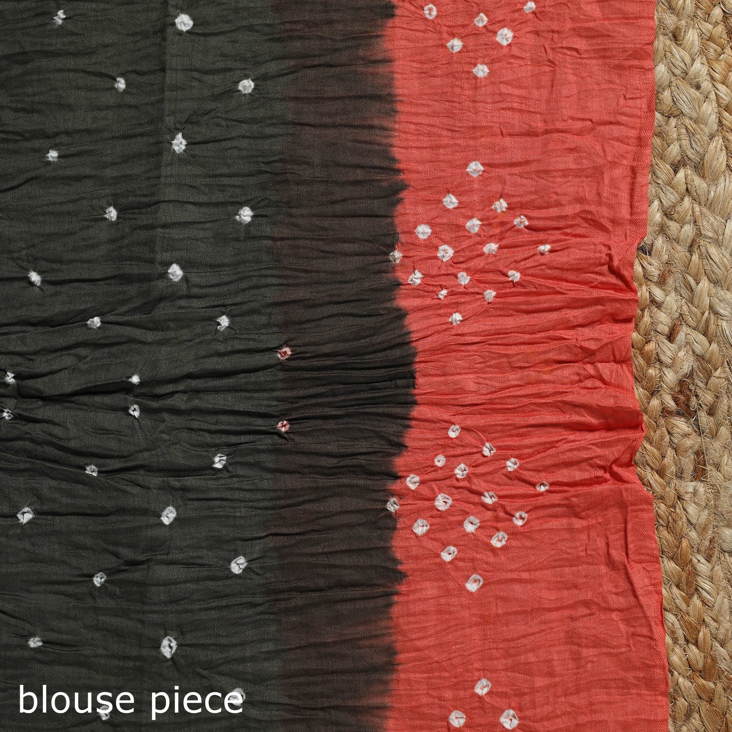 Kutch tie-dye cotton bandhani saree with blouse piece 48