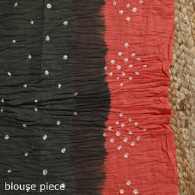 Kutch tie-dye cotton bandhani saree with blouse piece 48
