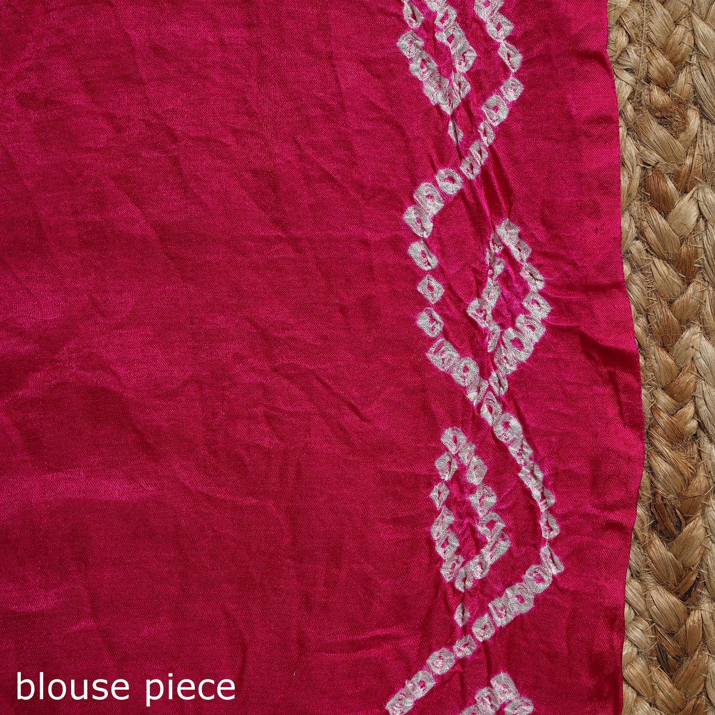 Pink - kutch tie-dye gajji silk bandhani saree with blouse