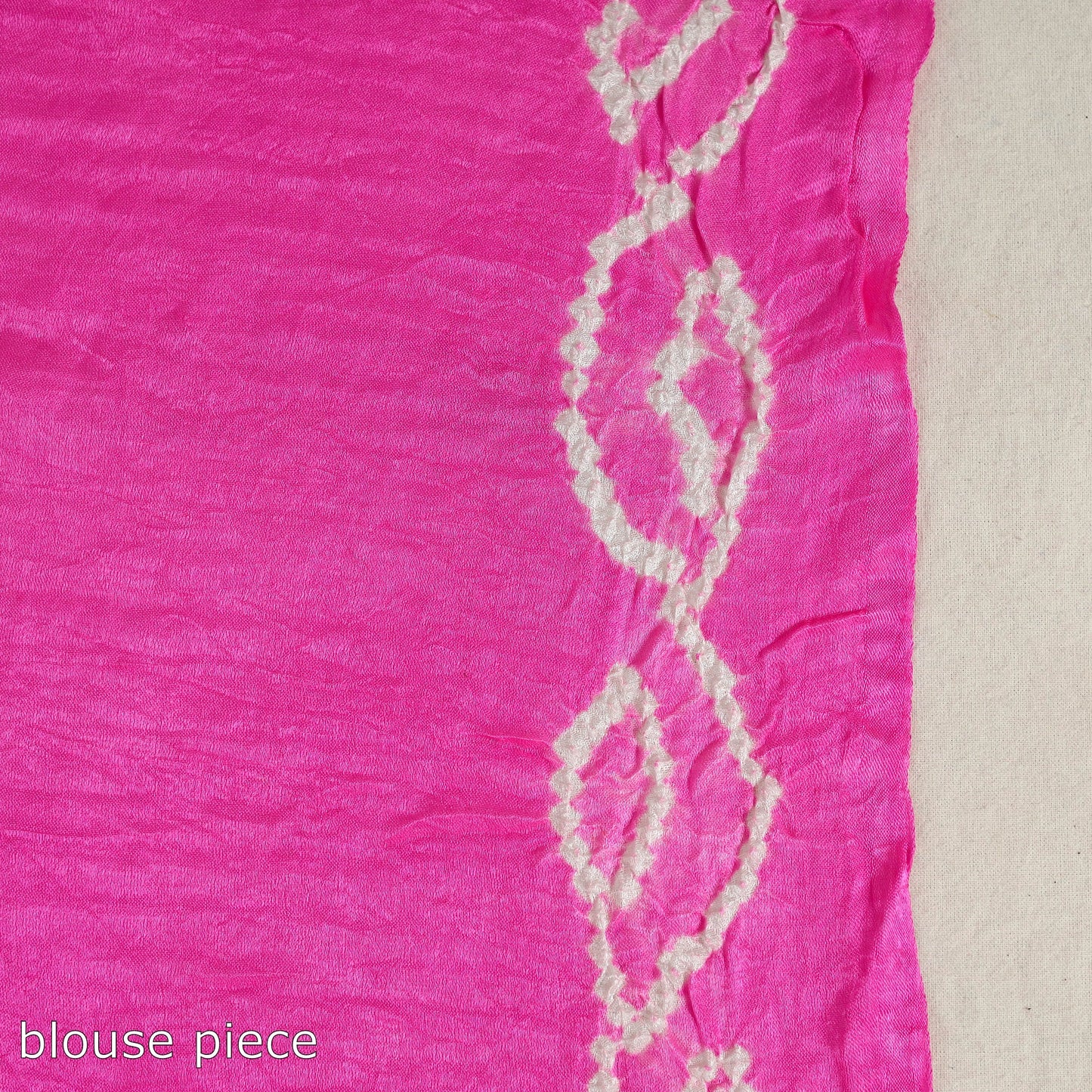 Pink - Kutch Tie-Dye Gajji Silk Bandhani Saree with Blouse Piece 13