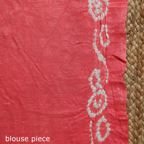 Pink - kutch tie-dye gajji silk bandhani saree with blouse