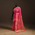 Pink - kutch tie-dye gajji silk bandhani saree with blouse