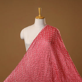 Pink - kutch tie-dye modal silk bandhani fabric 05