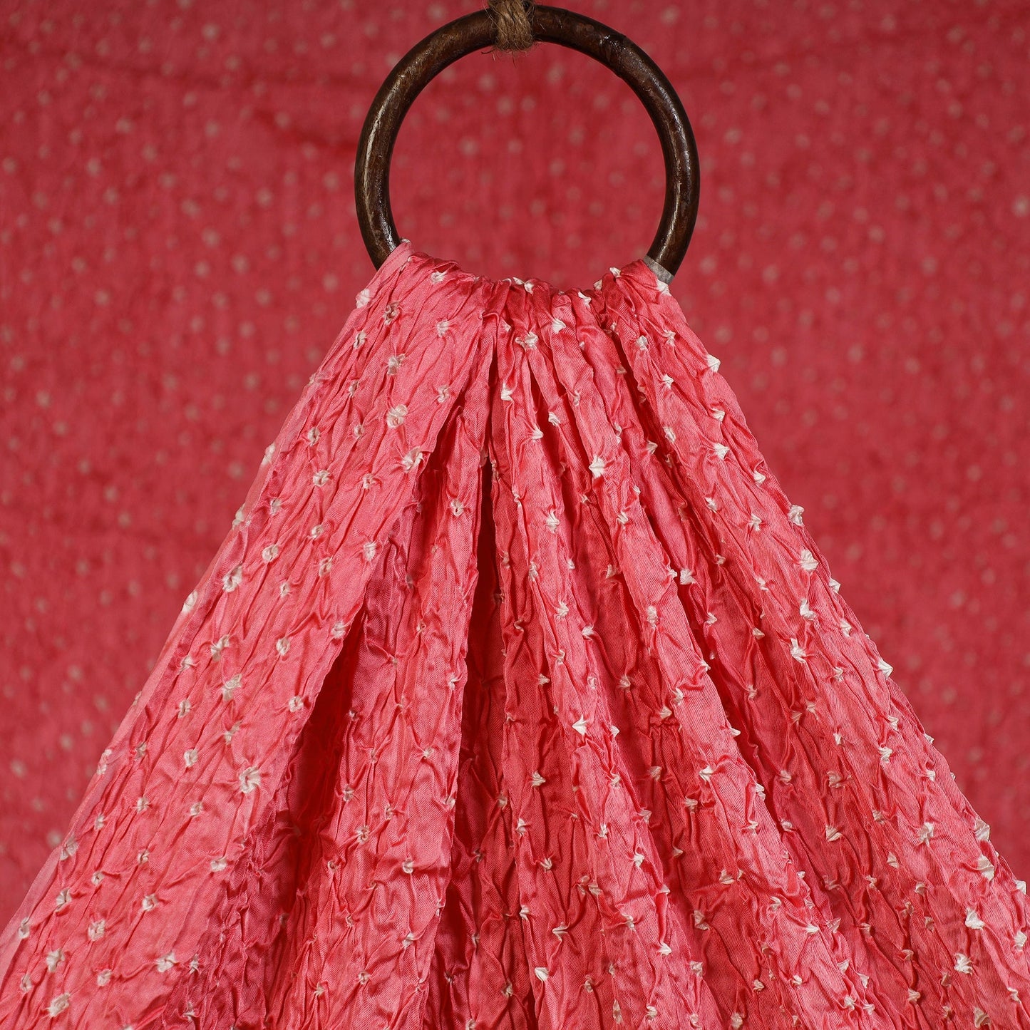 Kutch tie-dye modal silk bandhani fabric 06 - handcrafted