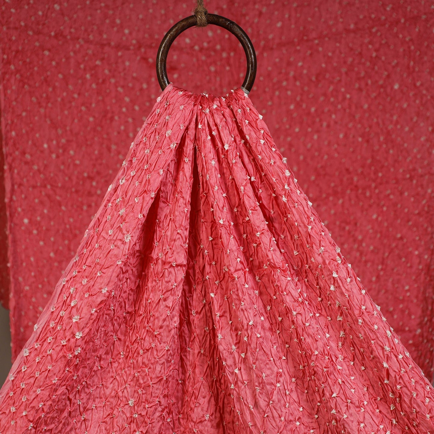 Kutch tie-dye modal silk bandhani fabric 06 - handcrafted