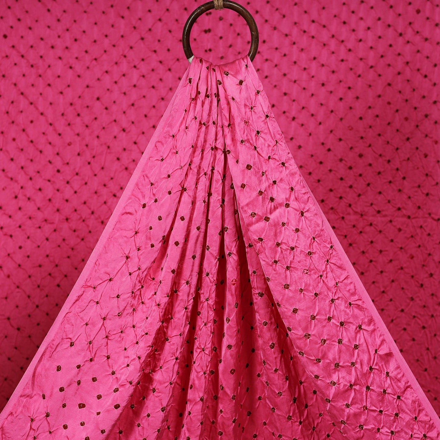 Kutch tie-dye modal silk bandhani fabric 08 - handcrafted