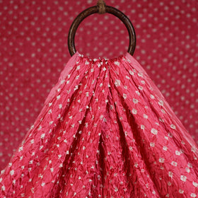 Pink - kutch tie-dye modal silk bandhani fabric 09