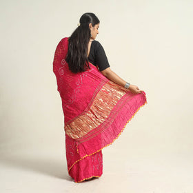 Pink Kutch Tie-Dye Bandhani Saree 