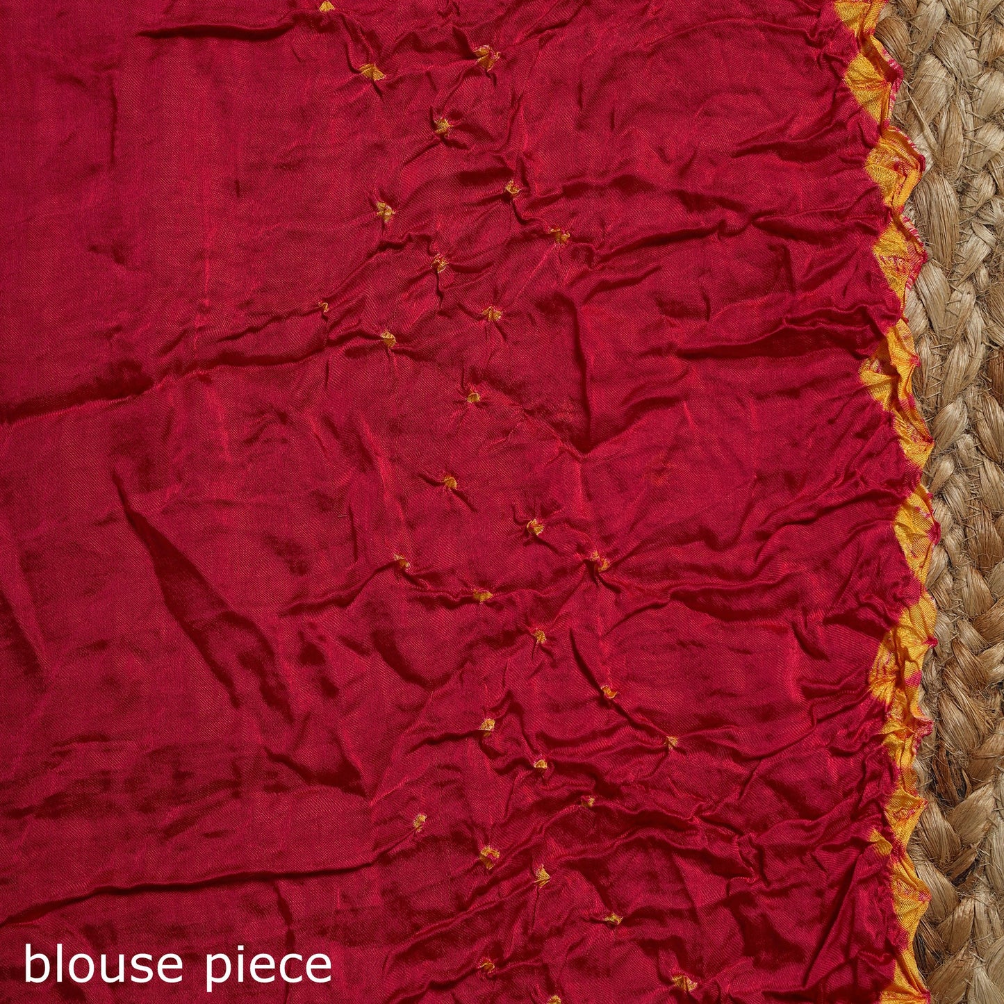 Pink - kutch tie-dye modal silk bandhani saree with zari