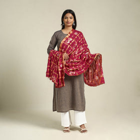Buy Pink Kutch Tie-Dye Mul Cotton Bandhani Dupatta