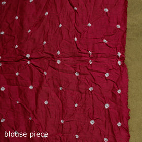 Kutch tie-dye pure cotton bandhani saree 09 - handcrafted
