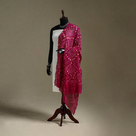 Kutch tie-dye mul cotton bandhani dupatta 14 - handcrafted