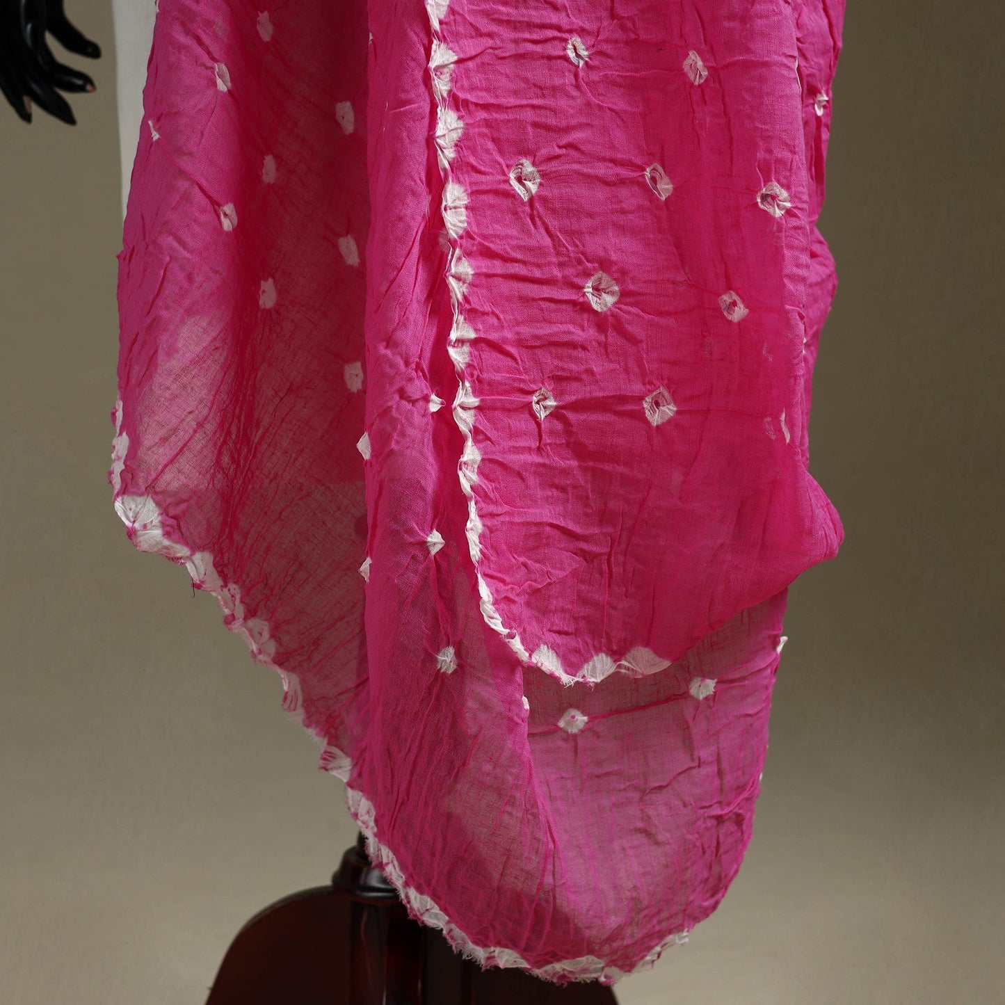 Kutch tie-dye mul cotton shibori bandhani dupatta 25