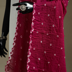 Kutch tie-dye mul cotton shibori bandhani dupatta 43