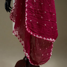 Kutch tie-dye mul cotton shibori bandhani dupatta 43