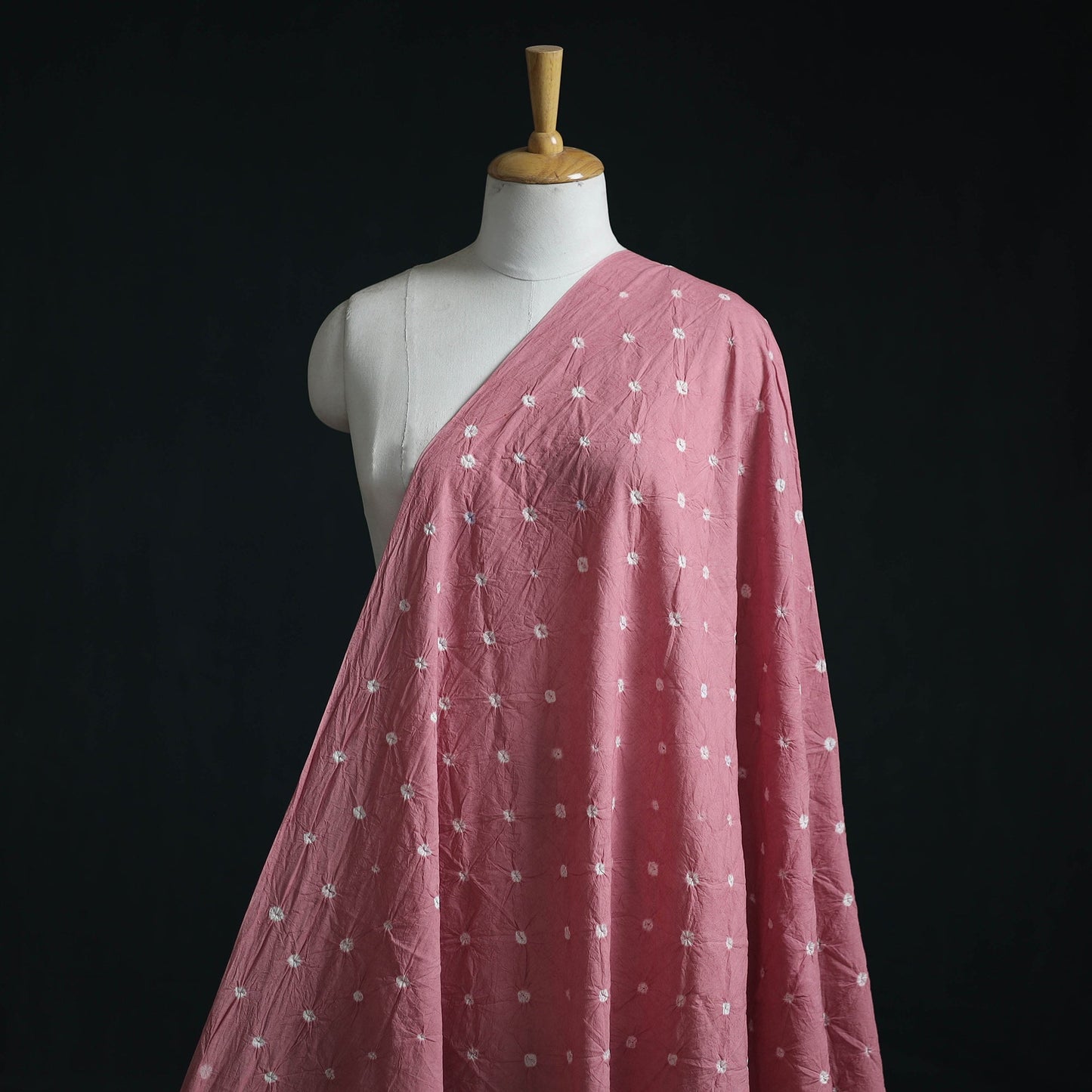 Kutch tie-dye pure mul cotton bandhani fabric 15