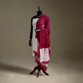 Kutch tie-dye mul cotton shibori bandhani dupatta 18