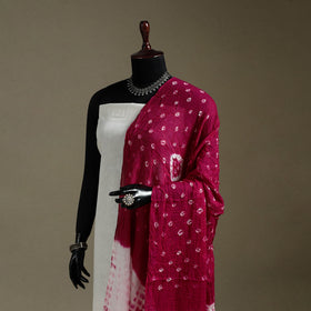 Kutch tie-dye mul cotton shibori bandhani dupatta 18