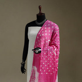 Kutch tie-dye mul cotton shibori bandhani dupatta 20