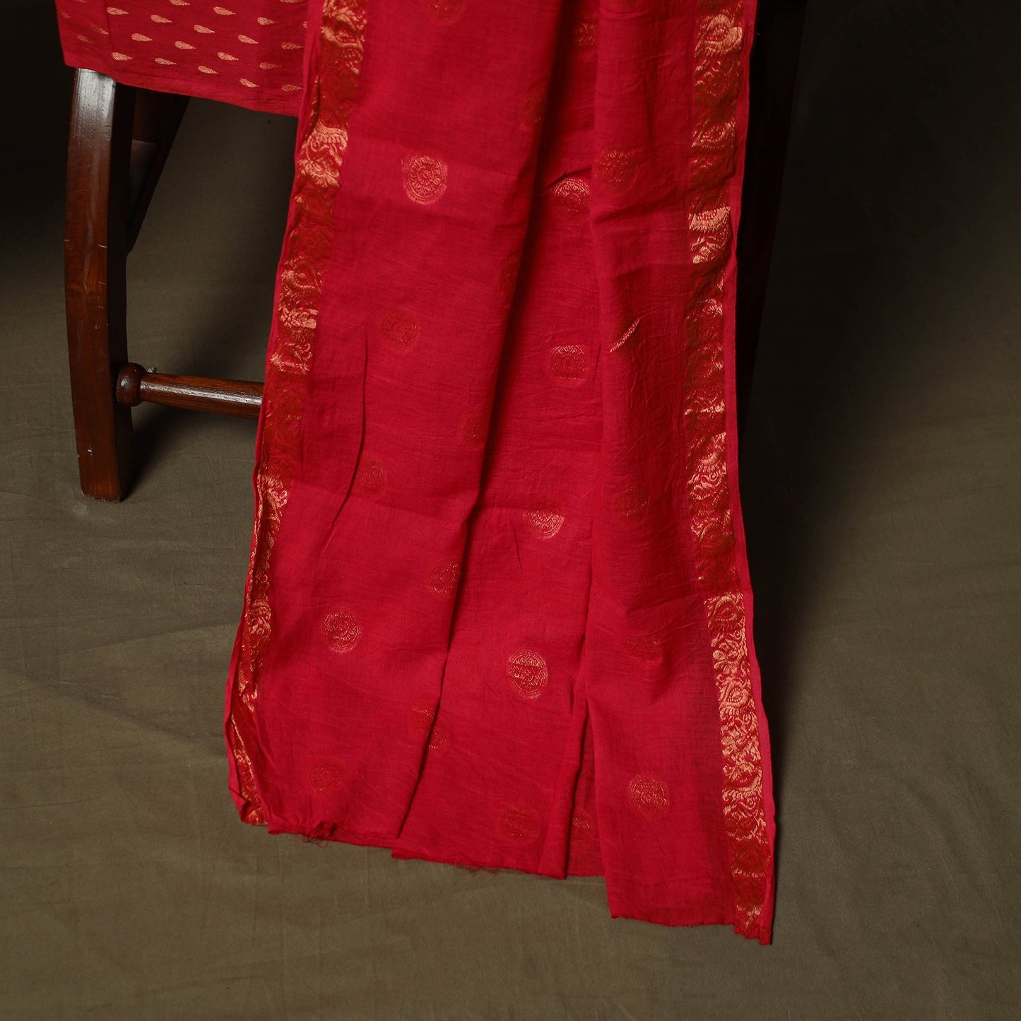 Kutch tie-dye satin cotton bandhani 3pc unstitched dress