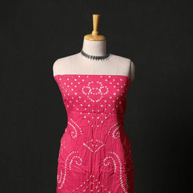 Kutch tie-dye satin cotton bandhani 3pc unstitched dress