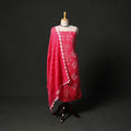 Kutch tie-dye satin cotton bandhani 3pc unstitched dress