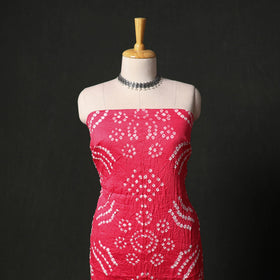 Kutch tie-dye satin cotton bandhani 3pc unstitched dress