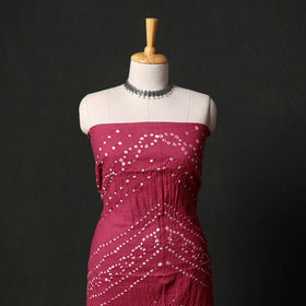 Kutch tie-dye satin cotton bandhani 3pc unstitched dress