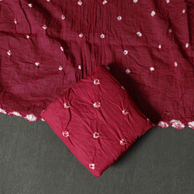 Kutch tie-dye satin cotton bandhani 3pc unstitched dress