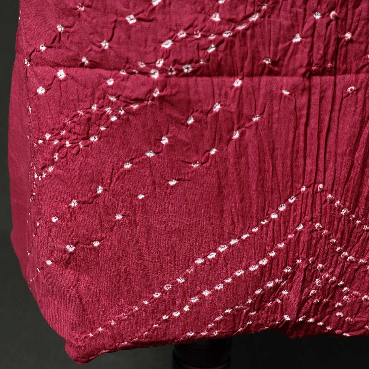 Kutch tie-dye satin cotton bandhani 3pc unstitched dress