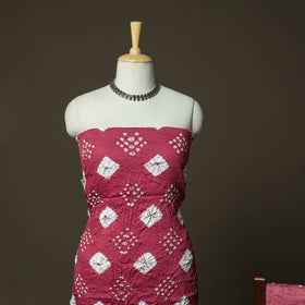 Kutch tie-dye satin cotton bandhani 3pc unstitched dress