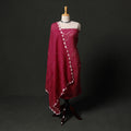 Kutch tie-dye satin cotton bandhani 3pc unstitched dress