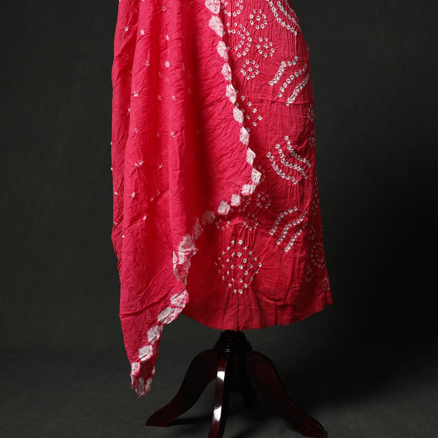 Kutch tie-dye satin cotton bandhani 3pc unstitched dress