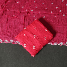Kutch tie-dye satin cotton bandhani 3pc unstitched dress