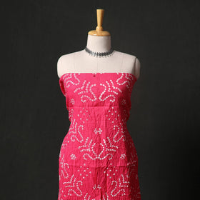 Kutch tie-dye satin cotton bandhani 3pc unstitched dress