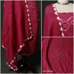 Kutch tie-dye satin cotton bandhani 3pc unstitched dress