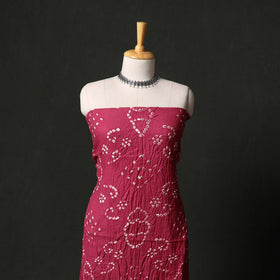 Kutch tie-dye satin cotton bandhani 3pc unstitched dress