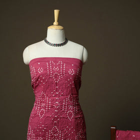 Kutch tie-dye satin cotton bandhani 3pc unstitched dress