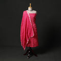 Kutch tie-dye satin cotton bandhani 3pc unstitched dress