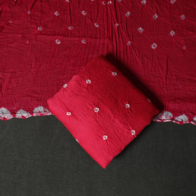 Kutch tie-dye satin cotton bandhani 3pc unstitched dress