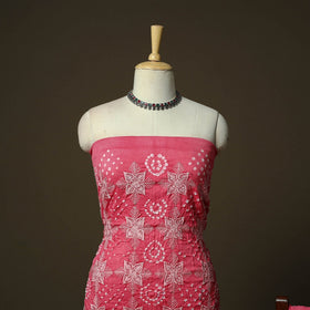 Kutch tie-dye satin cotton bandhani 3pc unstitched dress