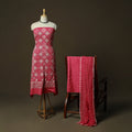 Kutch tie-dye satin cotton bandhani 3pc unstitched dress