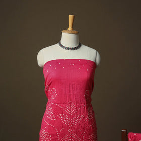 Kutch tie-dye satin cotton bandhani 3pc unstitched dress