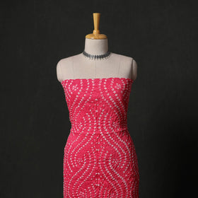 Kutch tie-dye satin cotton bandhani 3pc unstitched dress