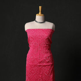 Kutch tie-dye satin cotton bandhani 3pc unstitched dress