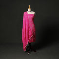 Kutch tie-dye satin cotton bandhani 3pc unstitched dress