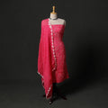 Kutch tie-dye satin cotton bandhani 3pc unstitched dress