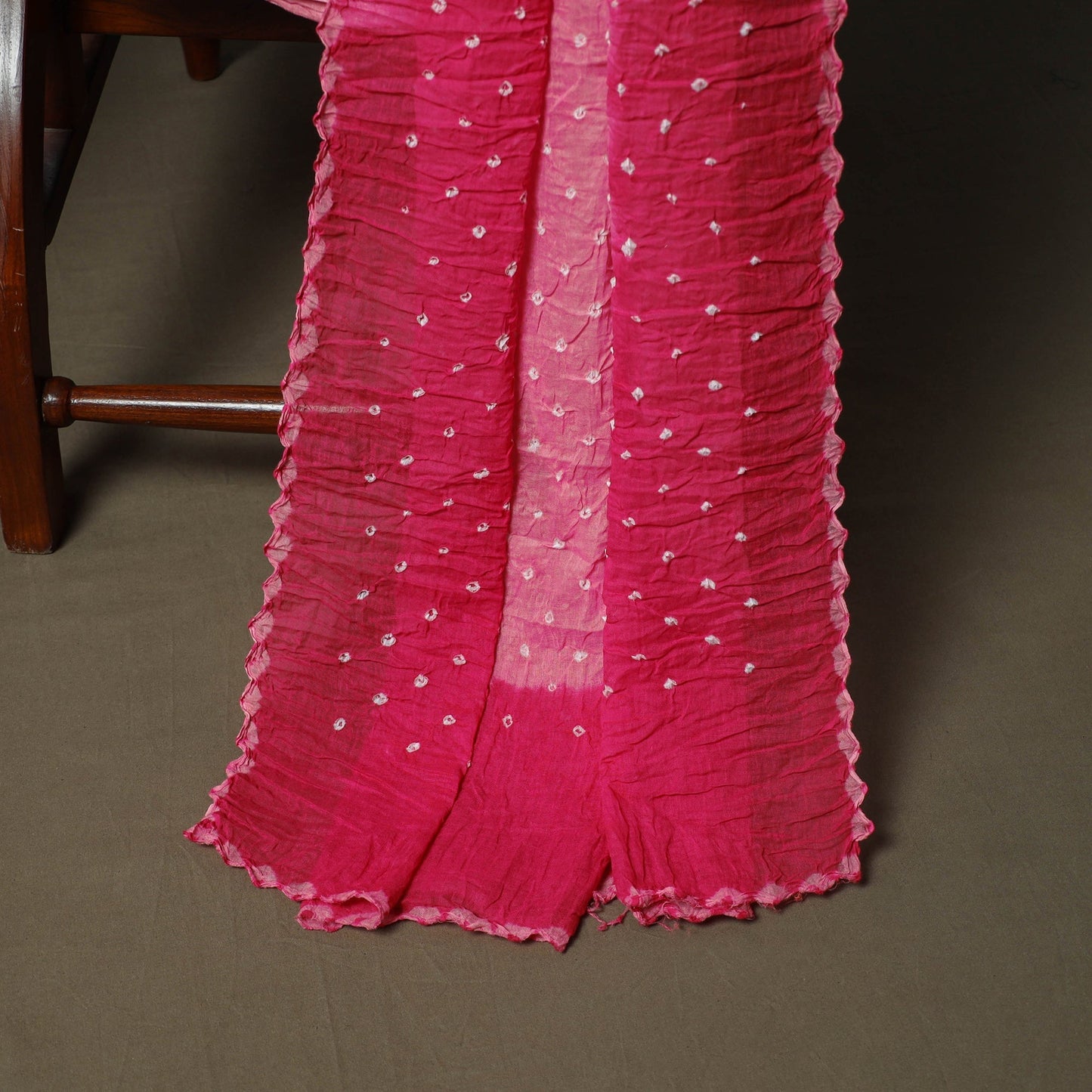 Kutch tie-dye satin cotton bandhani 3pc unstitched dress