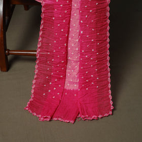 Kutch tie-dye satin cotton bandhani 3pc unstitched dress